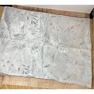 2 Decorative Silver Floral Pattern Pillow Shams 26''x 20''